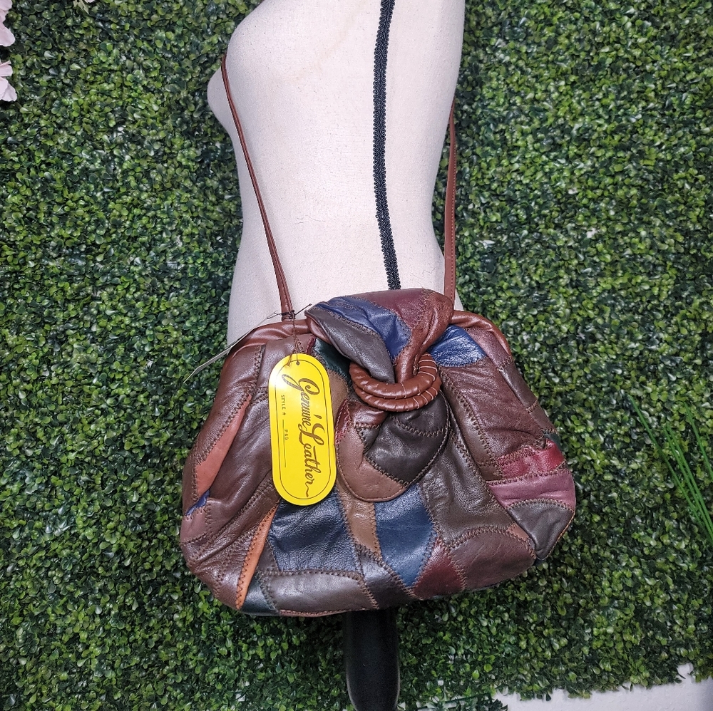 ✨️Lorenzo Genuine Leather Crossbody Handbag NWT ☆VINTAGE☆ DEADSTOCK ☆